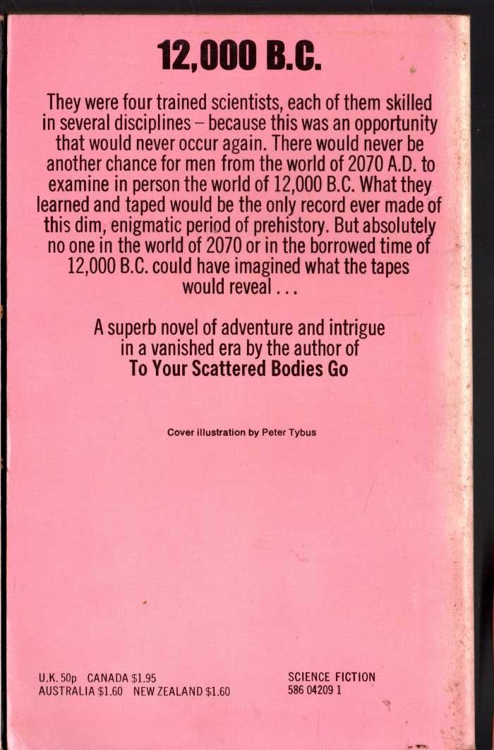 Philip Jose Farmer  TIME'S LAST GIFT magnified rear book cover image