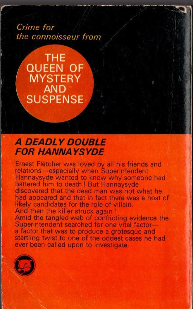 Georgette Heyer  A BLUNT INSTRUMENT magnified rear book cover image