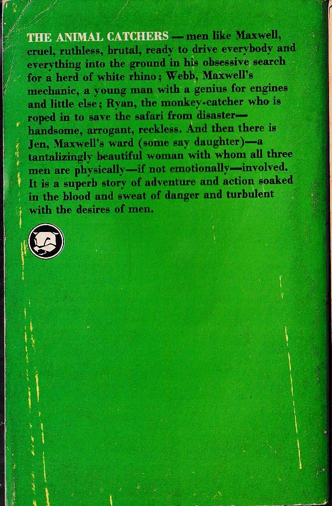 Colin Willock  THE ANIMAL CATCHERS magnified rear book cover image
