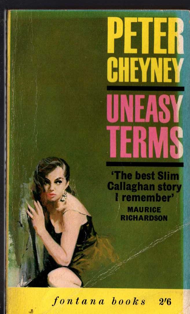 Peter Cheyney  UNEASY TERMS front book cover image