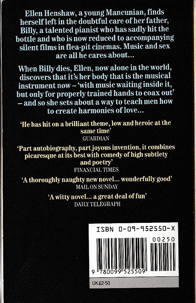 Anthony Burgess  THE PIANOPLAYERS magnified rear book cover image