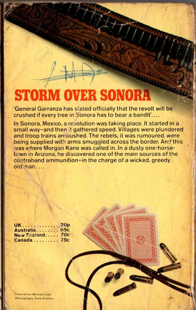 Louis Masterson  STORM OVER SONORA magnified rear book cover image