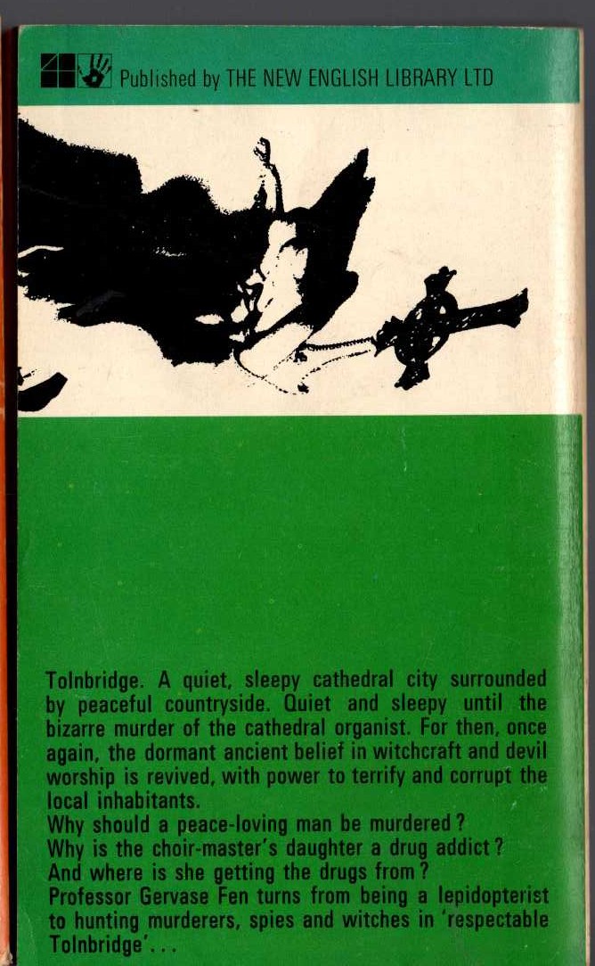 Edmund Crispin  HOLY DISORDERS magnified rear book cover image