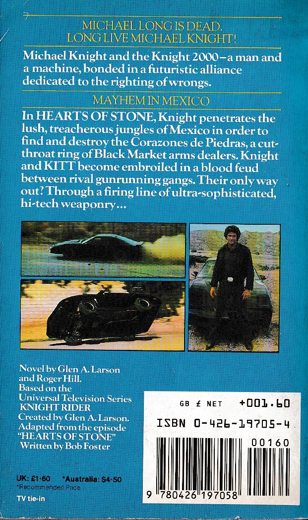 KNIGHT RIDER #3: HEARTS OF STONE magnified rear book cover image