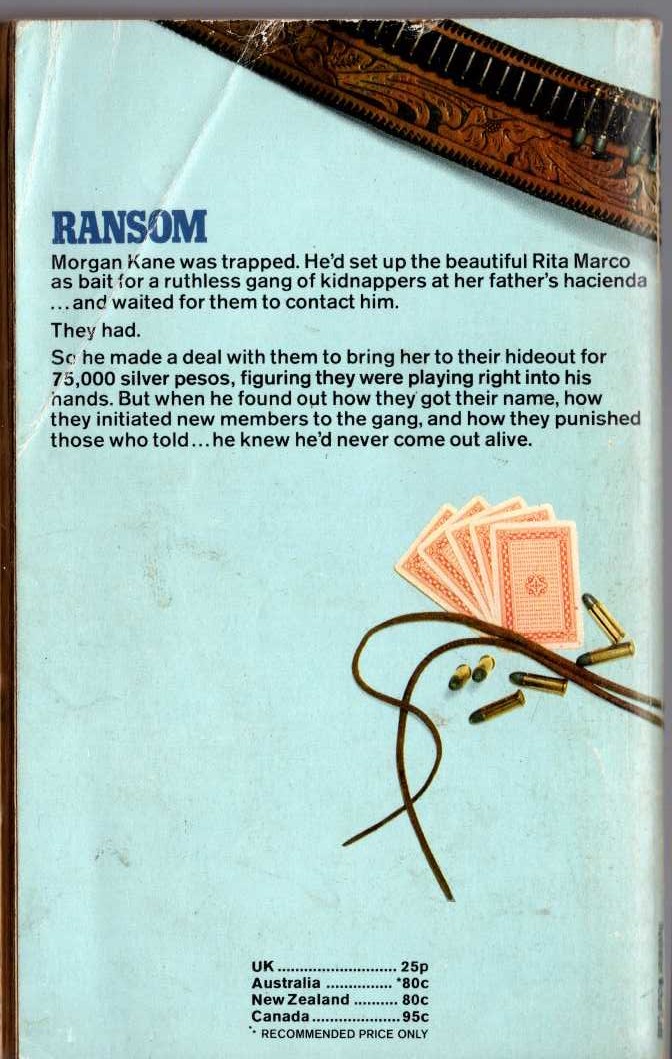 Louis Masterson  RANSOM magnified rear book cover image