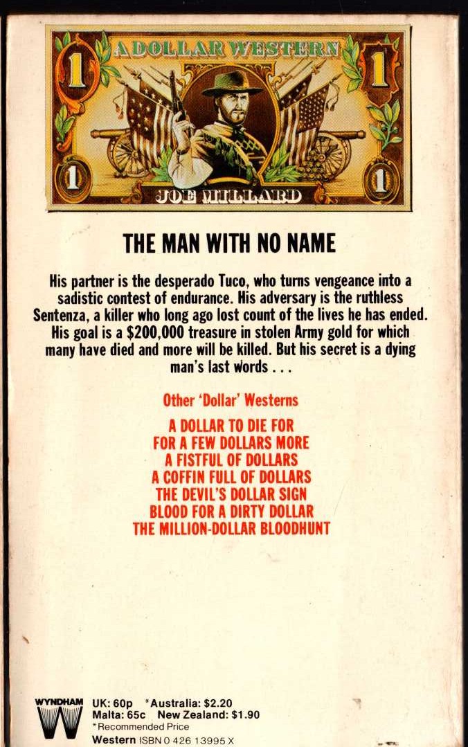 Joe Millard  THE GOOD, THE BAD AND THE UGLY magnified rear book cover image
