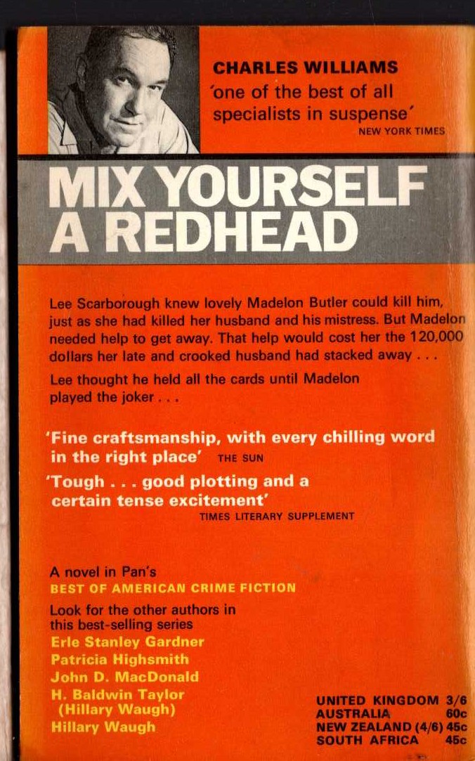 Charles Williams  MIX YOURSELF A READHEAD magnified rear book cover image