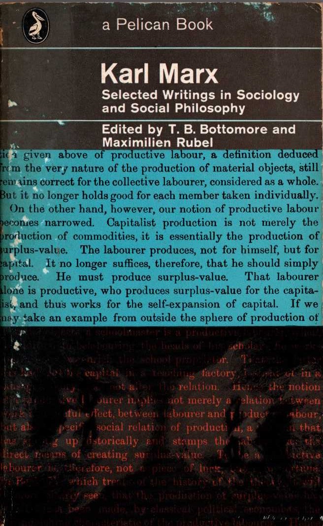 KARL MARX. Selected Writings in Sociology and Social Philosophy front book cover image