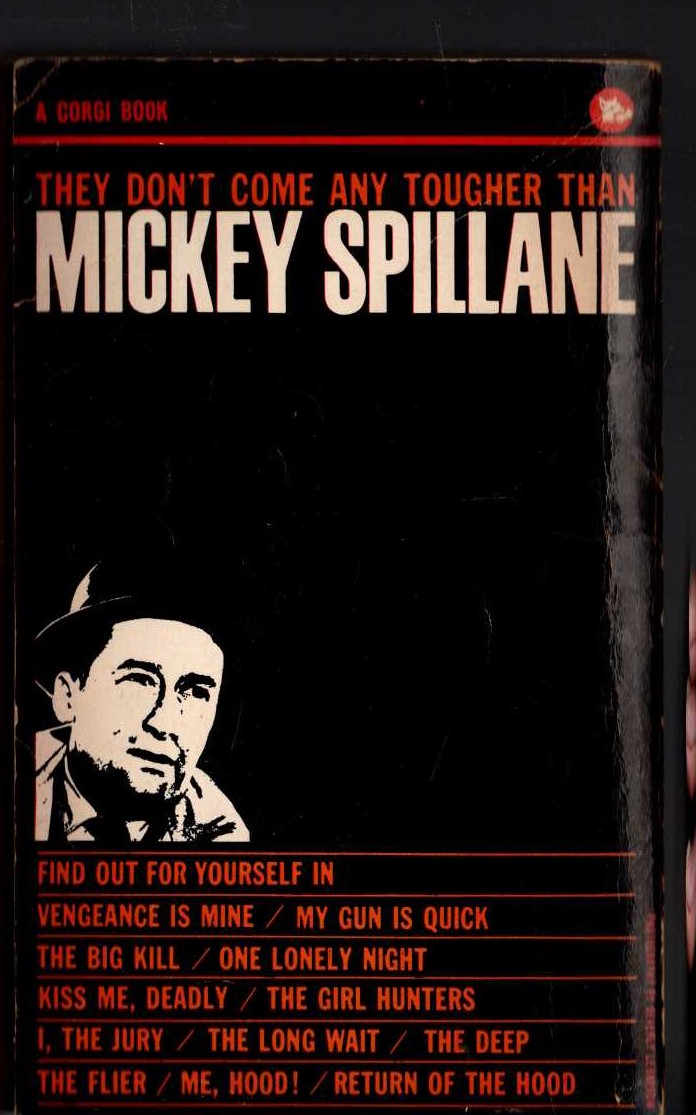 Mickey Spillane  I,-THE JURY magnified rear book cover image