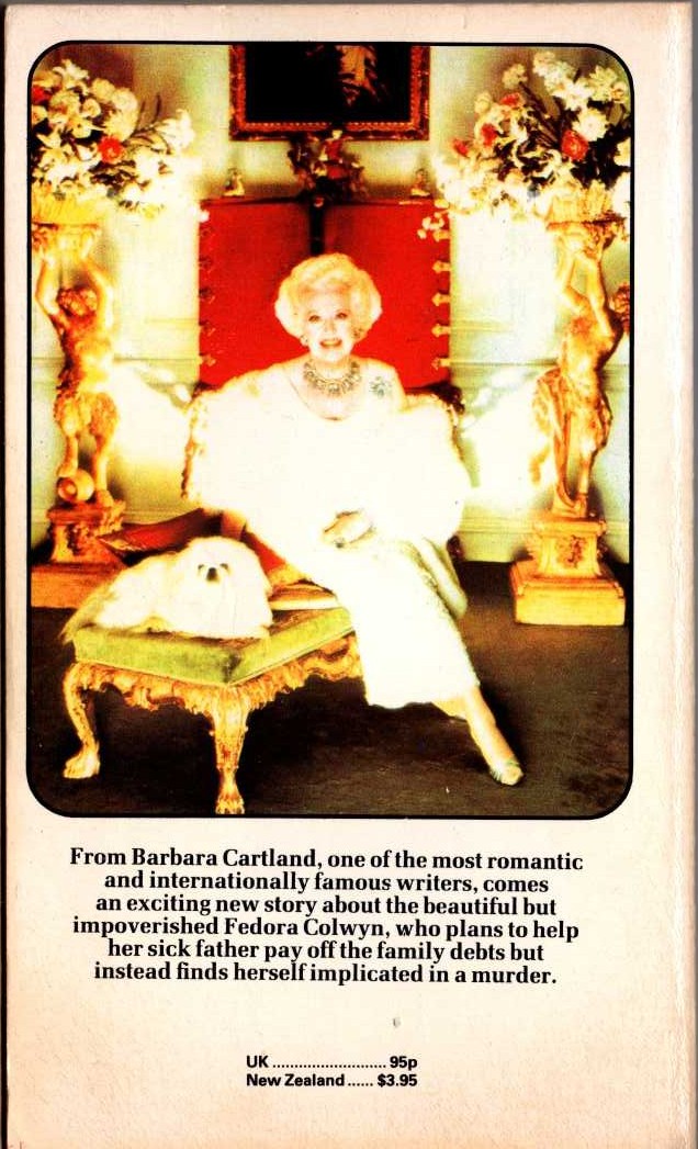 Barbara Cartland  A PORTRAIT OF LOVE magnified rear book cover image