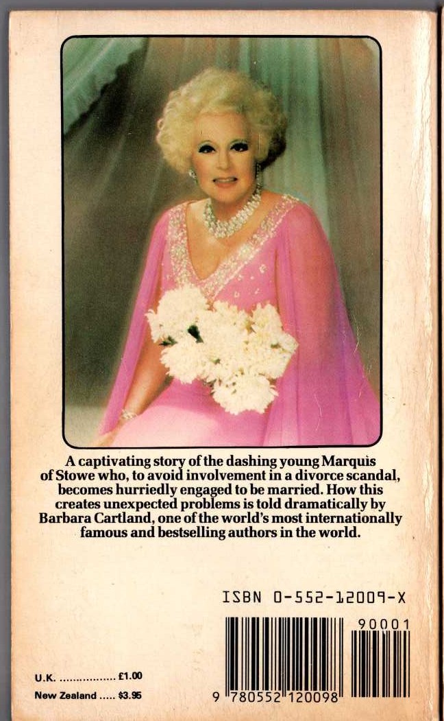 Barbara Cartland  FOR ALL ETERNITY magnified rear book cover image