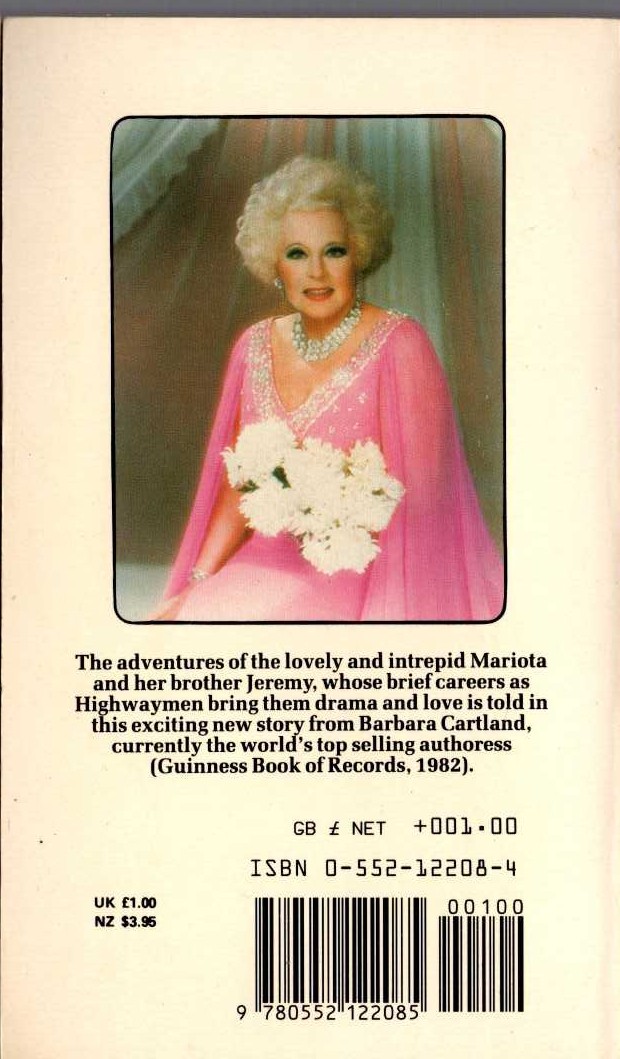 Barbara Cartland  WISH FOR LOVE magnified rear book cover image