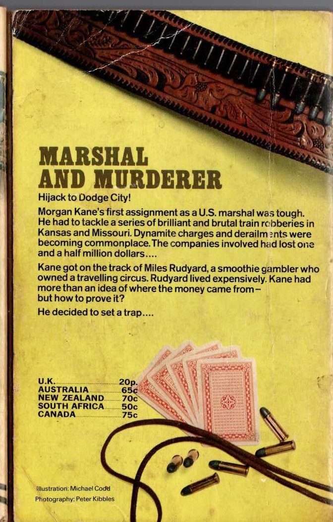 Louis Masterson  MARSHAL AND MURDERER magnified rear book cover image