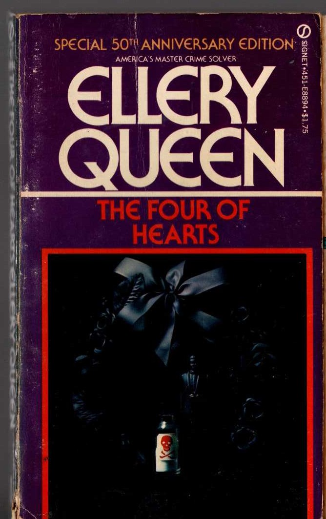 Ellery Queen  THE FOUR OF HEARTS front book cover image