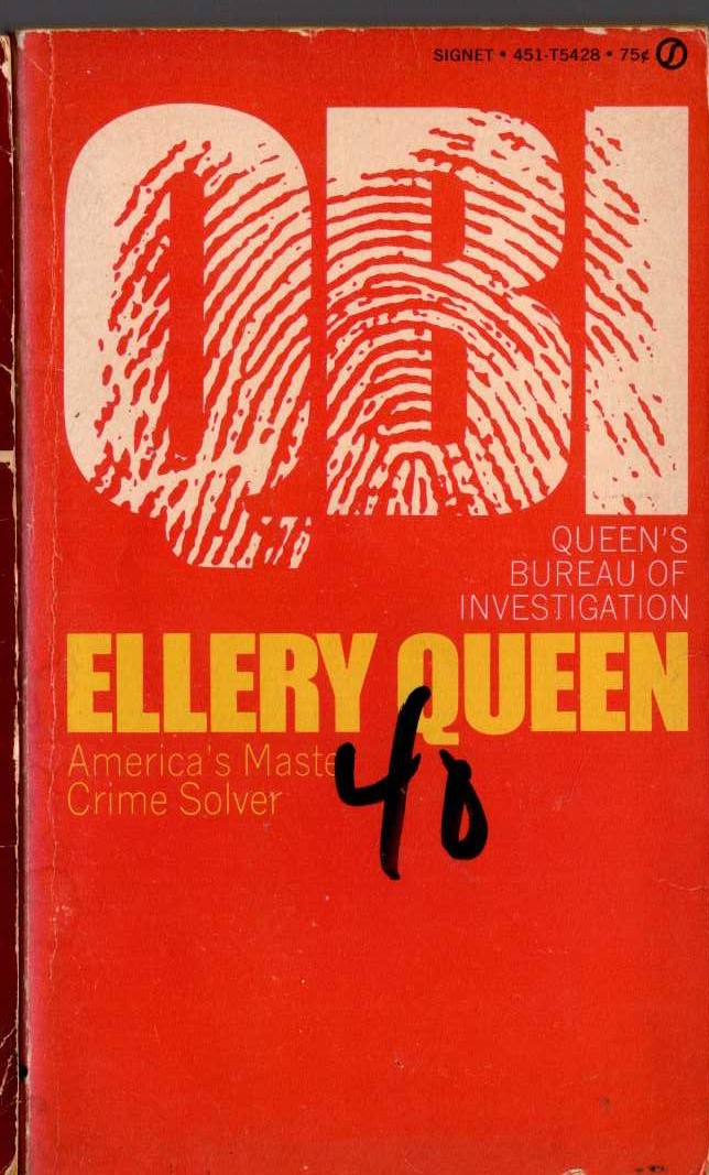 Ellery Queen  QBI. Queen's Bureau of Investigation front book cover image