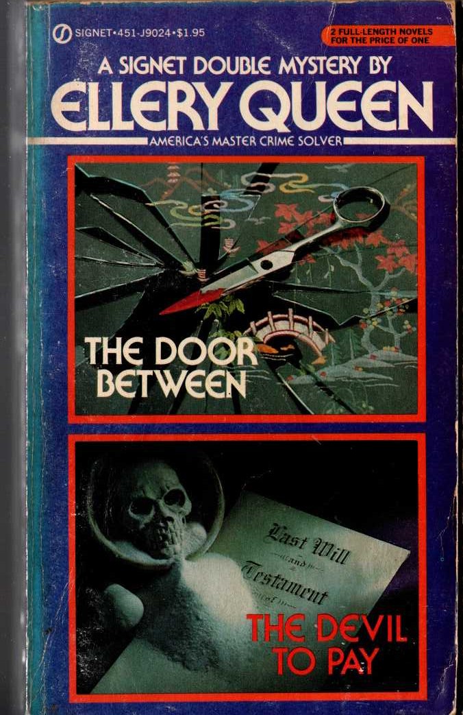 Ellery Queen  THE DOOR BETWEEN and THE DEVIL TO PAY front book cover image