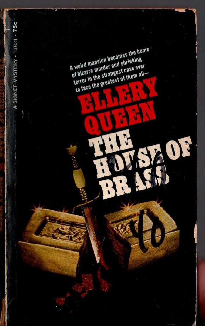 Ellery Queen  THE HOUSE OF BRASS front book cover image