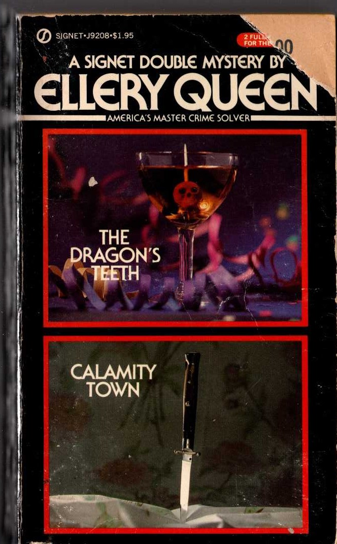 Ellery Queen  THE DRAGON'S TEETH and CALAMITY TOWN front book cover image