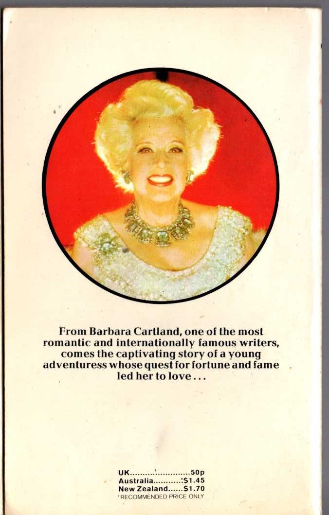 Barbara Cartland  THE HEART TRIUMPHANT magnified rear book cover image