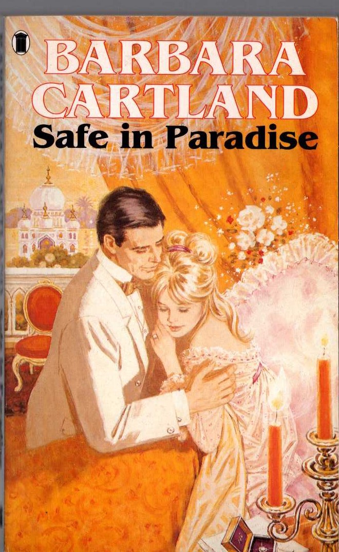 Barbara Cartland  SAFE IN PARADISE front book cover image