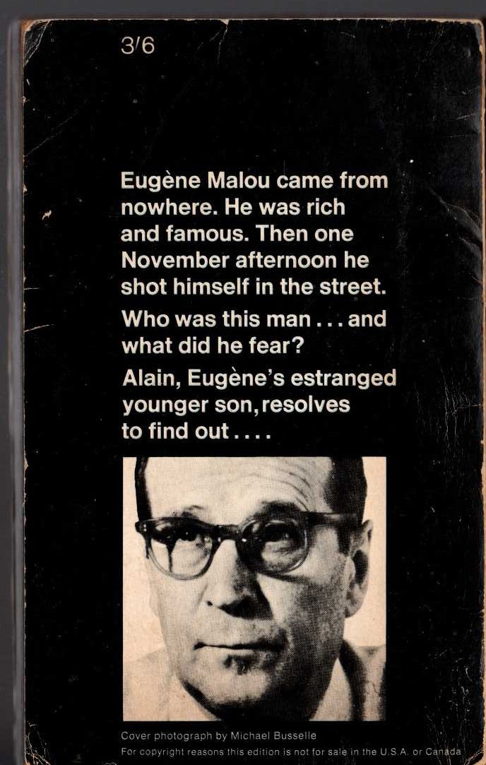 Georges Simenon  THE FATE OF THE MALOUS magnified rear book cover image