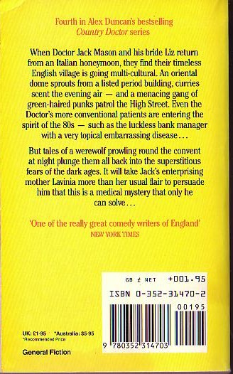 Alex Duncan  THE DOCTOR'S AFFAIRS ALL TOLD magnified rear book cover image