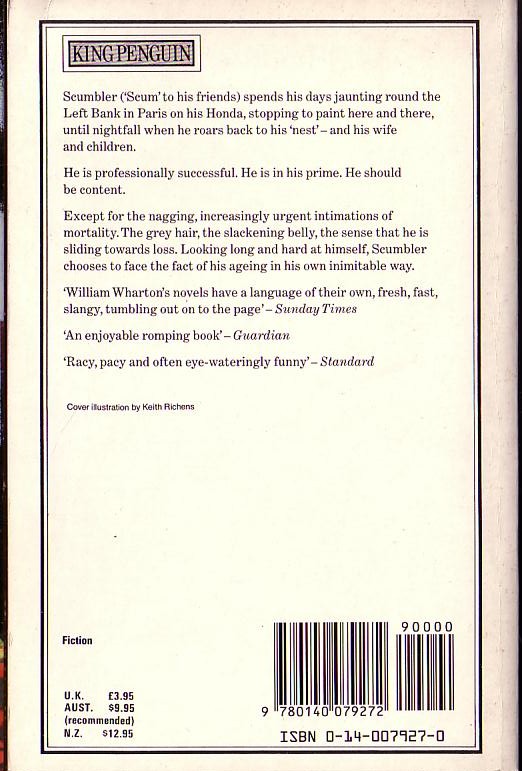 William Wharton  SCUMBLER magnified rear book cover image