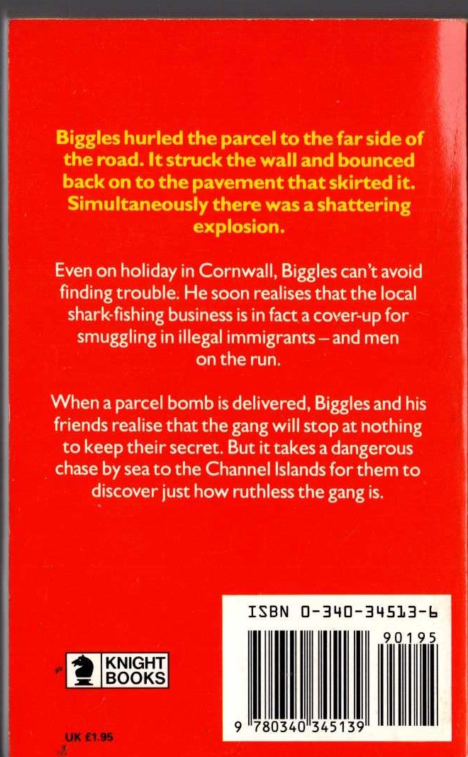 Captain W.E. Johns  BIGGLES SEES TOO MUCH magnified rear book cover image