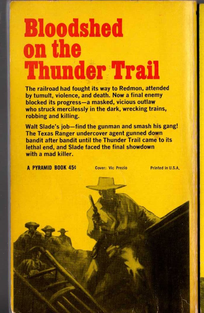 Bradford Scott  THUNDER TRAIL magnified rear book cover image