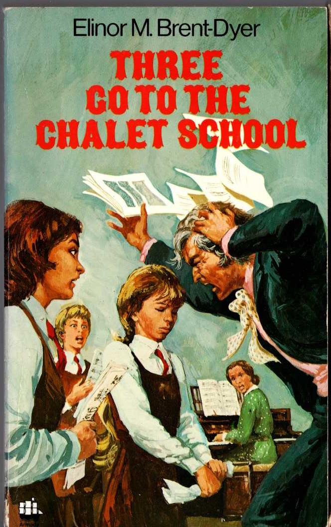 Elinor M. Brent-Dyer  THREE GO TO THE CHALET SCHOOL front book cover image