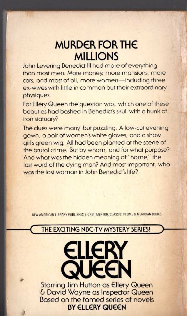 Ellery Queen  THE LAST WOMAN IN HIS LIFE magnified rear book cover image