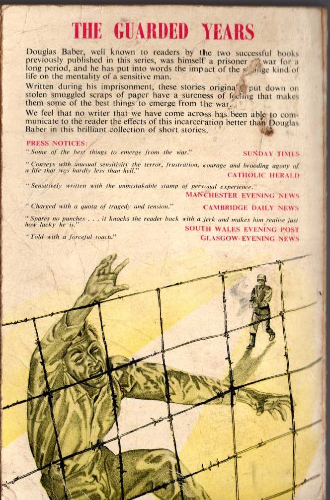 Douglas Baber  THE GUARDED YEARS magnified rear book cover image