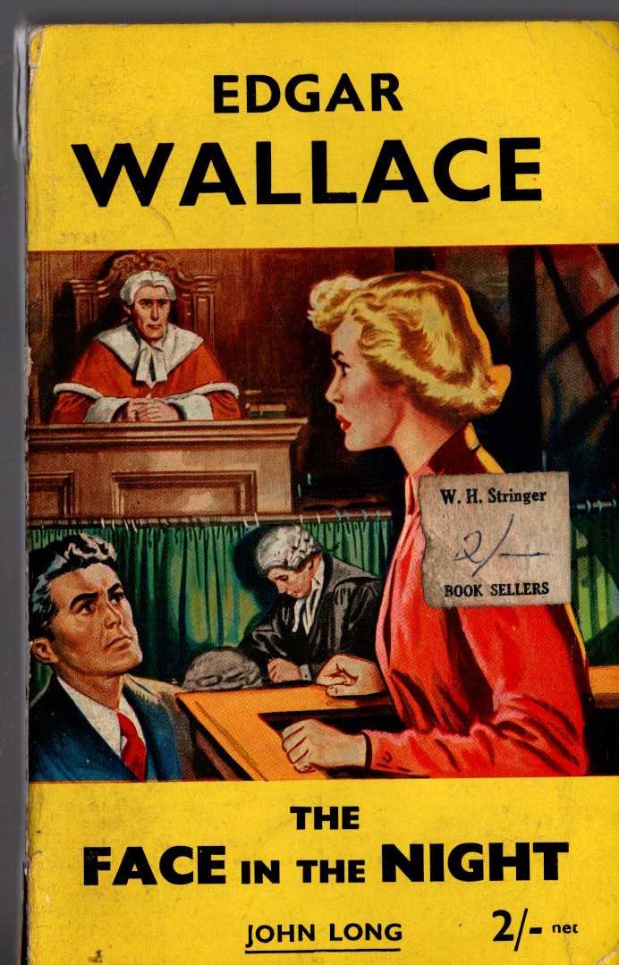Edgar Wallace  THE FACE IN THE NIGHT front book cover image