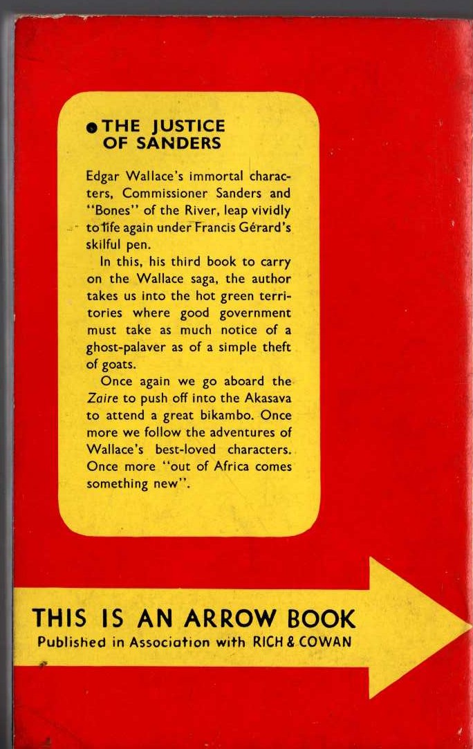 (Francis Gerard) THE JUSTICE OF SANDERS magnified rear book cover image