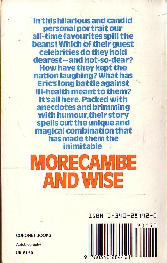 MORECAMBE AND WISE: THERE'S NO ANSWER TO THAT!! (Autobiography) magnified rear book cover image