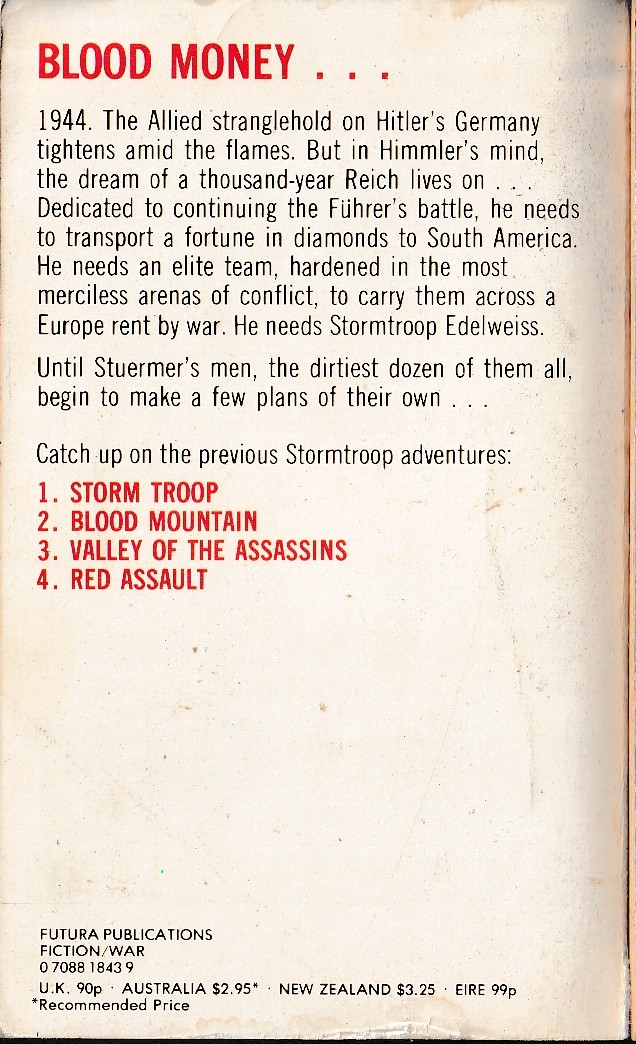 Leo Kessler  HIMMLER'S GOLD magnified rear book cover image
