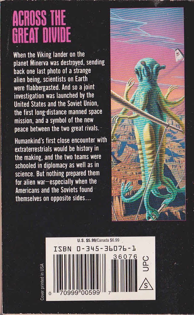 Harry Turtledove  A WORLD OF DIFFERENCE magnified rear book cover image