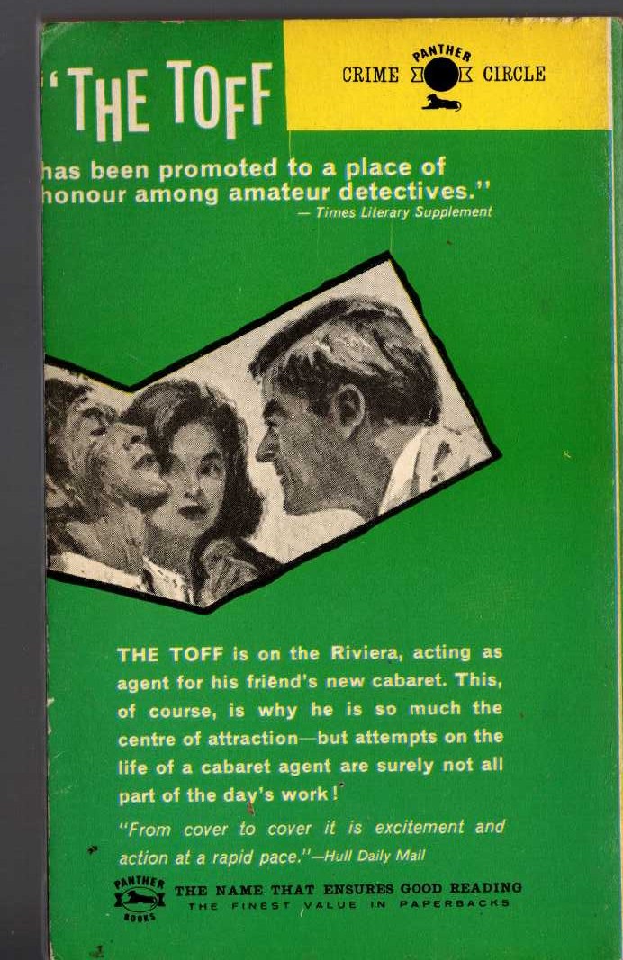 John Creasey  THE TOFF AND THE DEEP BLUE SEA magnified rear book cover image