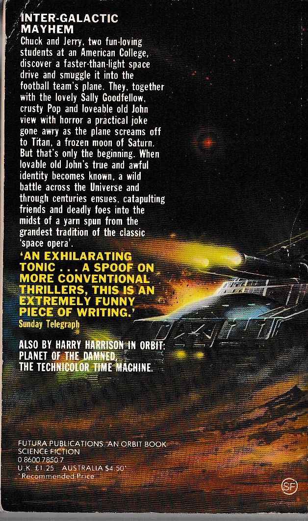 Harry Harrison  STAR SMASHERS OF THE GALAXY RANGERS magnified rear book cover image