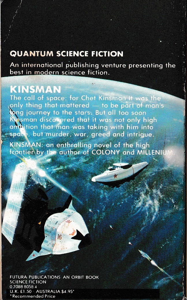 Ben Bova  KINSMAN magnified rear book cover image