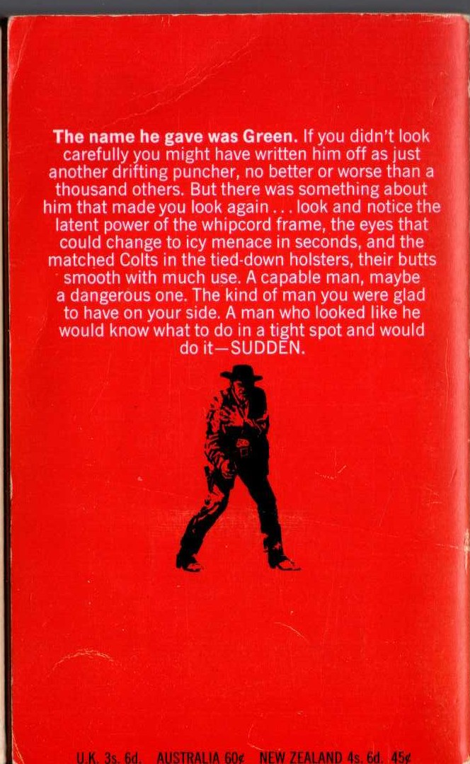 Frederick H. Christian  SUDDEN - TROUBLESHOOTER magnified rear book cover image