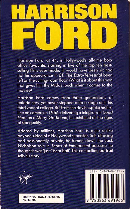 Ethlie Ann Vare  HARRISON FORD magnified rear book cover image