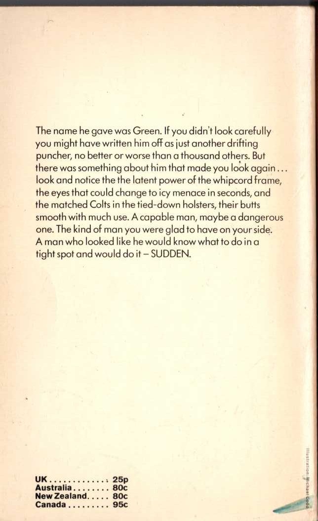 Frederick H. Christian  SUDDEN - TROUBLESHOOTER magnified rear book cover image