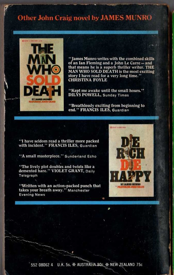 James Munro  THE MONEY THAT MONEY CAN'T BUY magnified rear book cover image