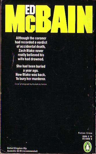 Ed McBain  EVEN THE WICKED magnified rear book cover image