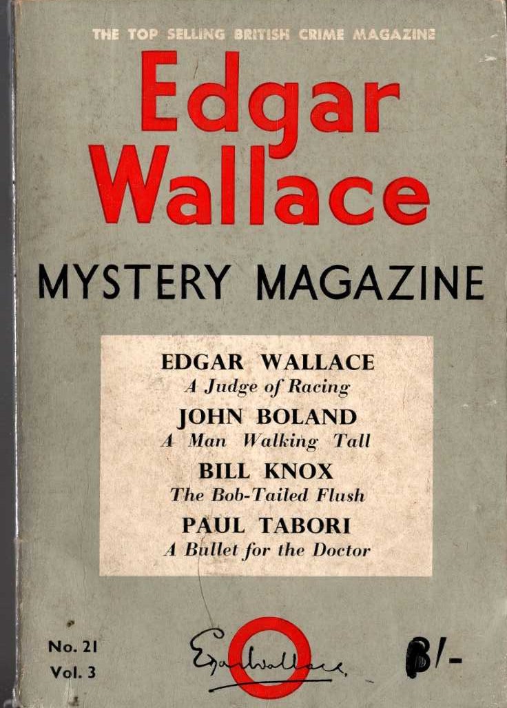 Various   EDGAR WALLACE MYSTERY MAGAZINE. No.21 Vol.3 April 1966 front book cover image
