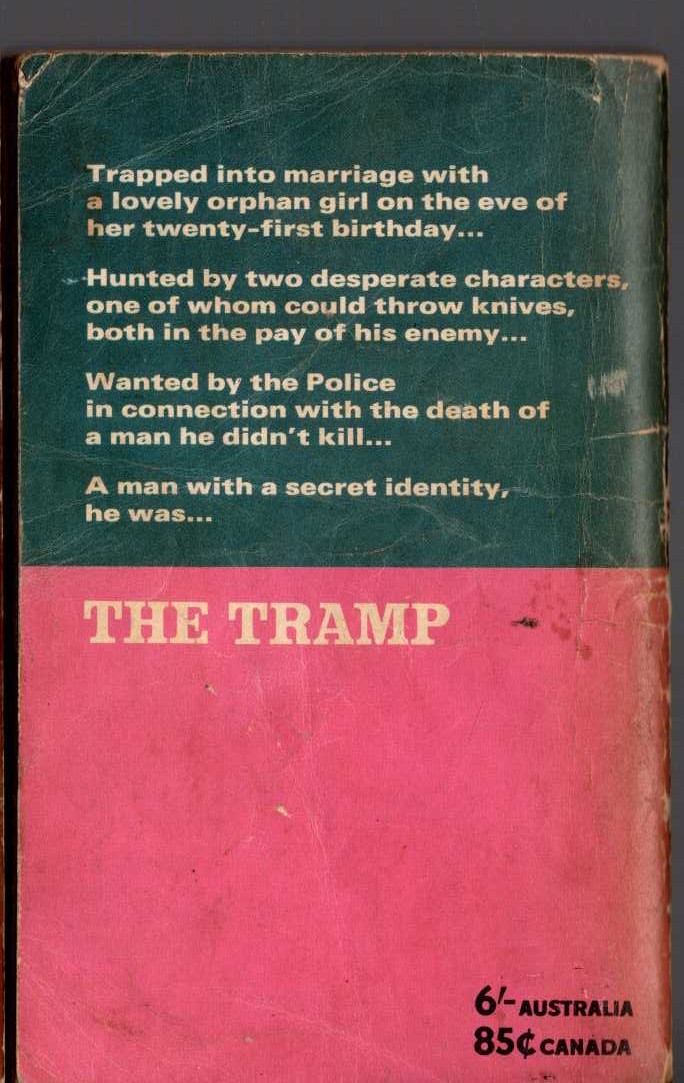 Edgar Wallace  THE TRAMP magnified rear book cover image