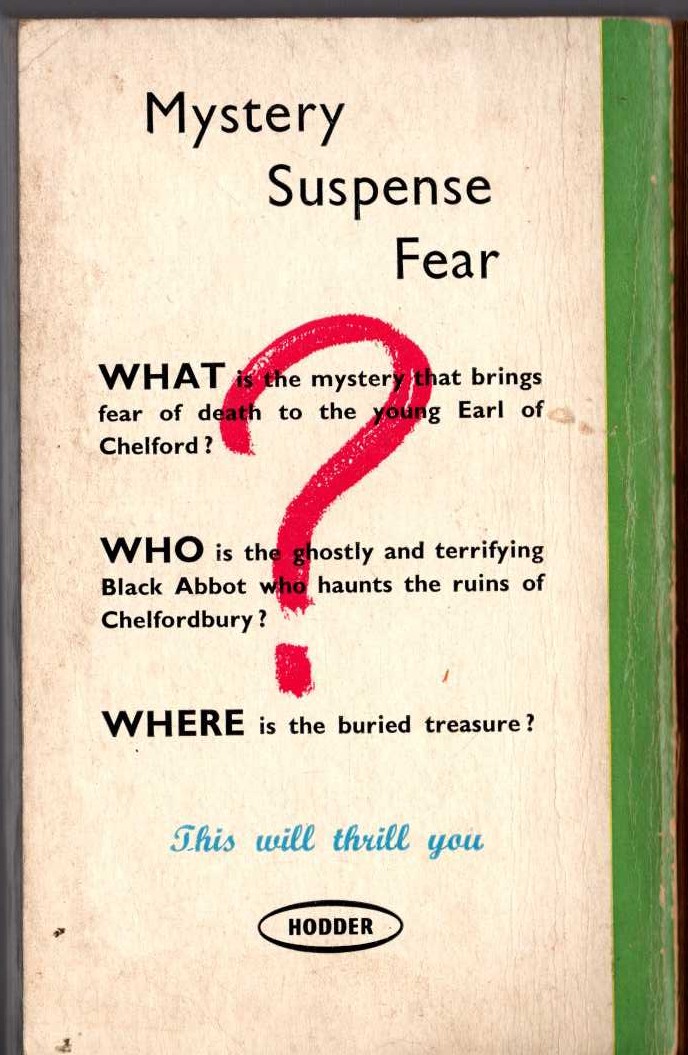Edgar Wallace  THE BLACK ABBOT magnified rear book cover image