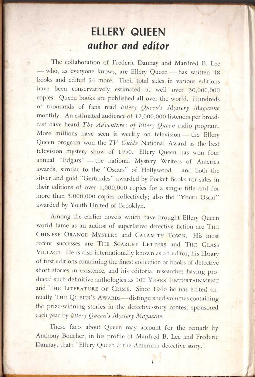 QUEEN'S BUREAU OF INVESTIGATION magnified rear book cover image