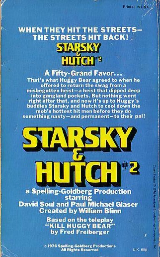 Max Franklin  STARSKY & HUTCH #2 magnified rear book cover image